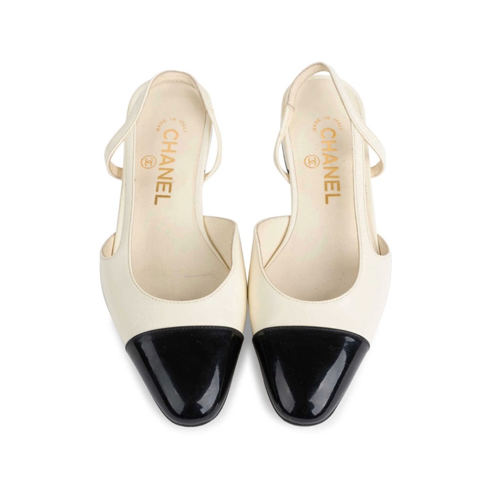 New Chanel Slingbacks in Ivory and Black